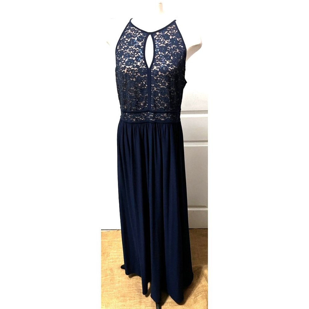NW Woman Navy Blue Formal Event Dress Sz 16 W Navy Blue Sleeveless Gorgeous
